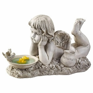 cherub garden statue