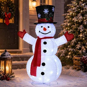 3.5 Foot Pop-Up Snowman Christmas Decor